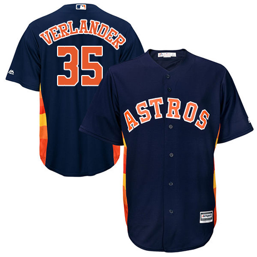 Astros #35 Justin Verlander Navy Blue Cool Base Stitched Youth MLB Jersey